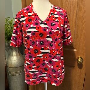 Jones New York Sport Floral Top Woman’s Size Petite XL. EUC